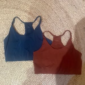 Girlfriend Collective Cleo Sportsbra X2 pack Size L Blue and Brown